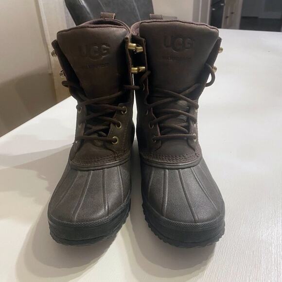 Ugg Australia Men\'s Rain Boot Stout Brown Yucca Waterproof 1015382 Size 9 main image 6
